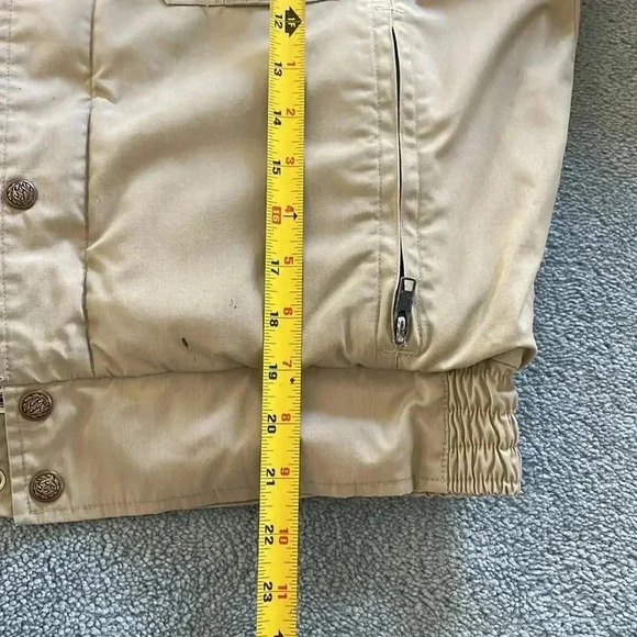 Vintage Outwest Women’s Bomber Jacket S Neutral Tan With Shearling Collar Coat - Picture 12 of 15